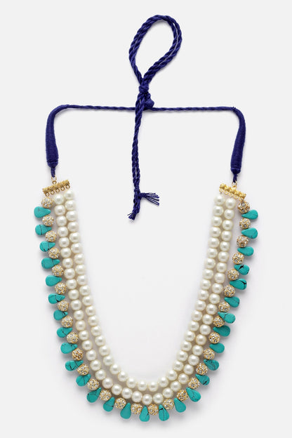 Pearl Embellished Layered Necklace 