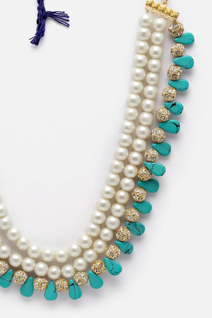 Pearl Embellished Layered Necklace 