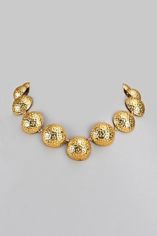 Gold Finish Choker Necklace