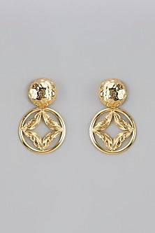 Gold Finish Dangler Earrings