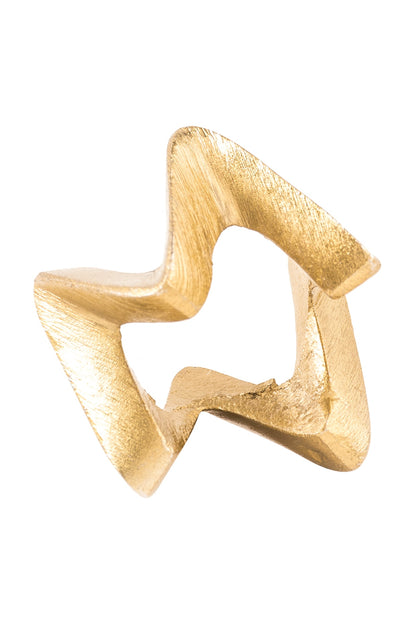 Geometrical Aluminium Gold Napkin Ring (Set of 6)