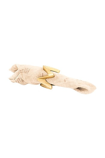 Geometrical Aluminium Gold Napkin Ring (Set of 6)