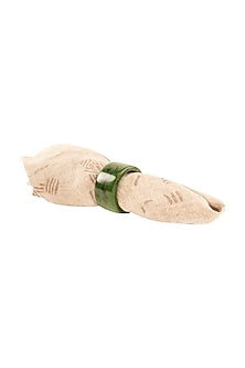 Green & Black Resin Napkin 
Ring (Set of 6)
