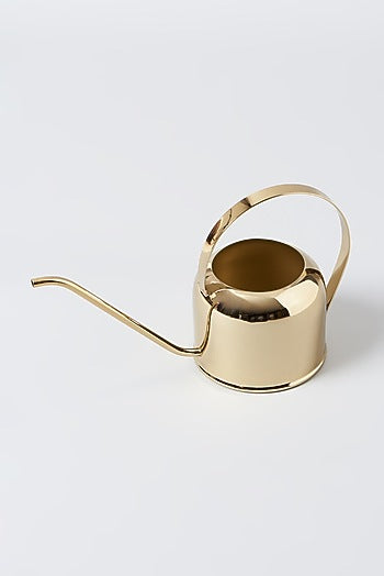 Gold Steel Watering Can (Set of 2)