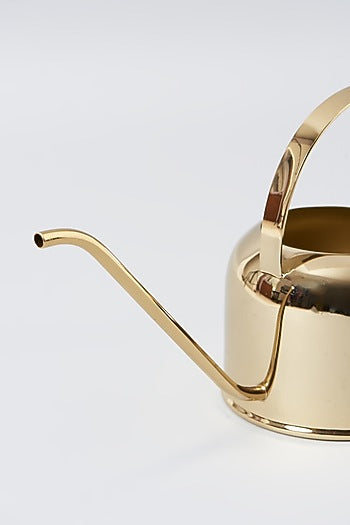 Gold Steel Watering Can (Set of 2)