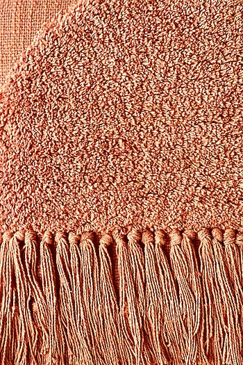 Burnt Orange Cottage Fringe Throw Cushion Cover