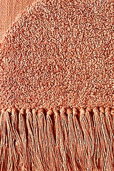 Burnt Orange Cottage Fringe Throw Cushion Cover