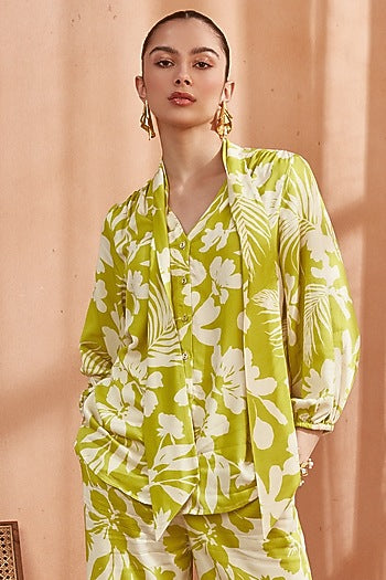 Spring Green Bemberg Lenzing Modal Co-Ord Set