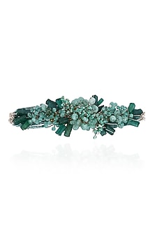 Gold Finish Green Agate Stone Bracelet