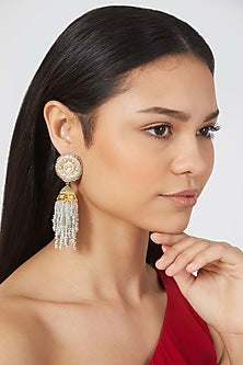 Gold Finish Jhumka Earrings