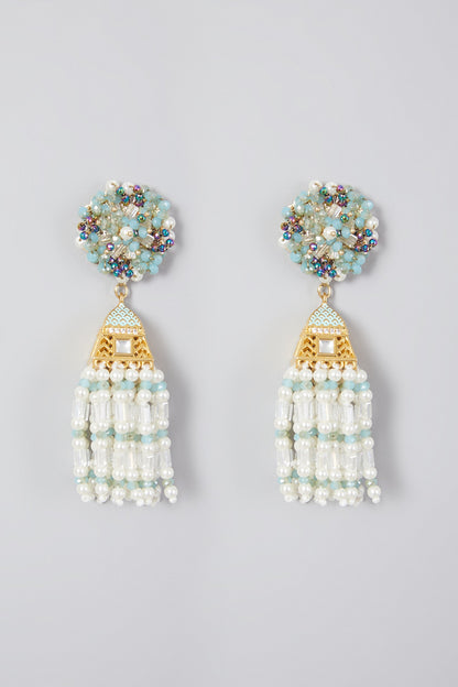 Gold Finish Meenakari Earrings
