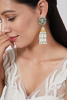 Gold Finish Meenakari Earrings
