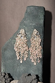 Gold Finish Pearl Dangler Earrings