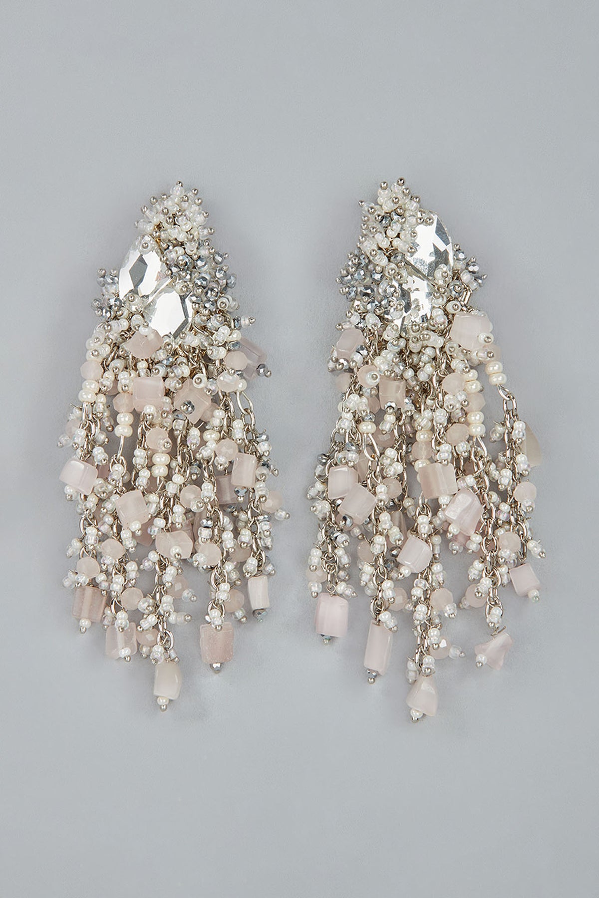 Gold Finish Pearl Dangler Earrings