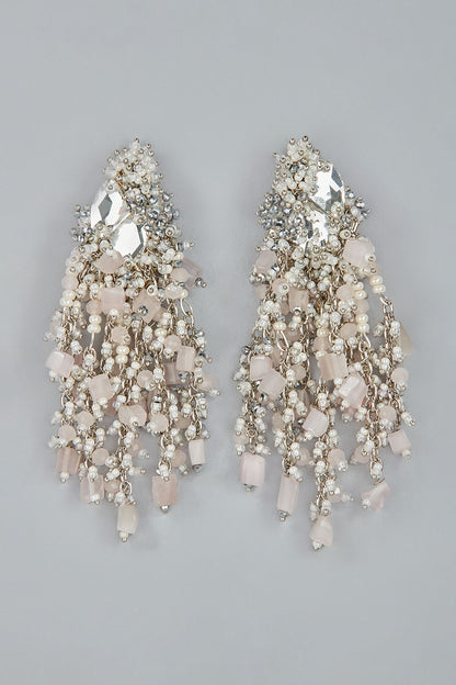 Gold Finish Pearl Dangler Earrings