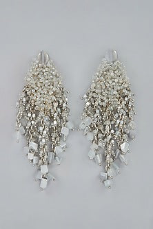 Gold Finish Pearl Handcrafted Dangler Earrings