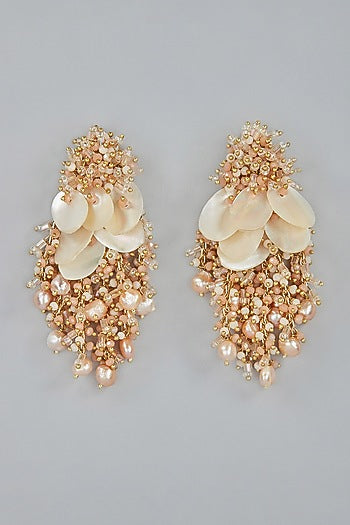 Gold Finish Handcrafted Stud Earrings