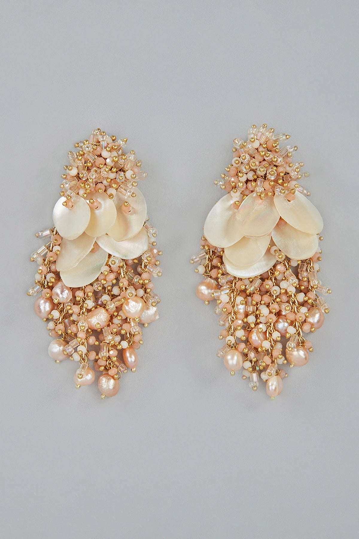 Gold Finish Handcrafted Stud Earrings