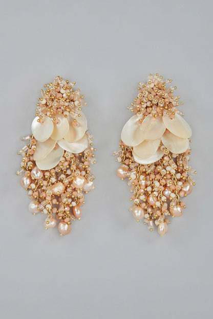 Gold Finish Handcrafted Stud Earrings