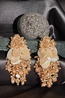Gold Finish Handcrafted Stud Earrings