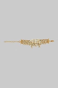 Gold Finish Shell Pearl Bracelet