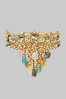 Gold Finish Multi-Colored Stone Bracelet