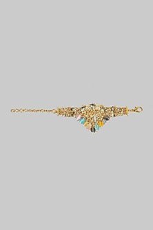 Gold Finish Multi-Colored Stone Bracelet