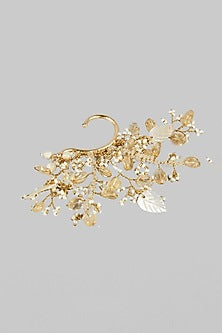 Gold Finish Pearl Ear Cuff