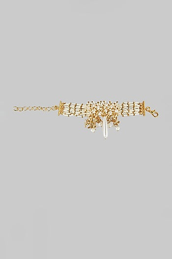 Gold Finish Pearl Bracelet