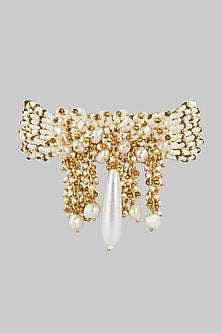 Gold Finish Pearl Bracelet