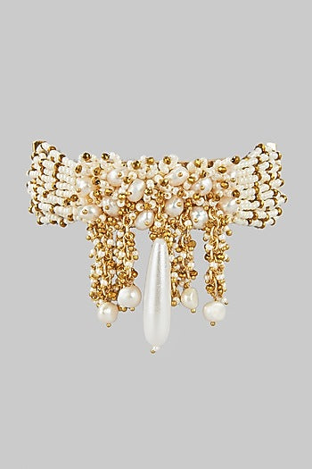 Gold Finish Pearl Bracelet