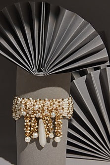 Gold Finish Pearl Bracelet