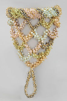 Gold Finish Beaded Hand Harness