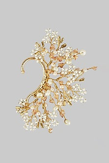 Gold Finish Pearl Earcuff