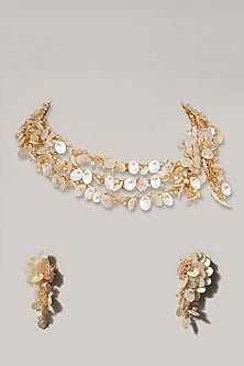 White Beaded Necklace Set