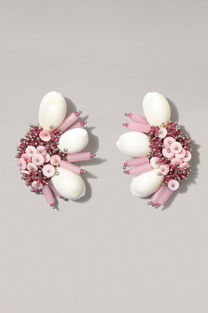 Pink Shell Stud Earrings