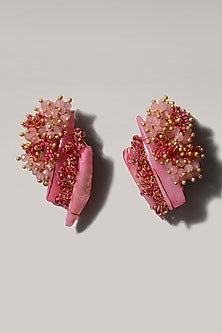Pink Shell Stud Earrings