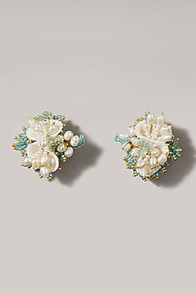 Turquoise Shell Stud Earrings