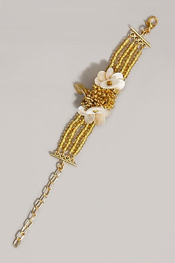 Gold Finish Crystal Bracelet