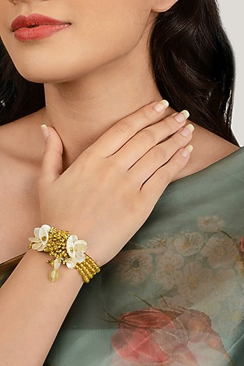 Gold Finish Crystal Bracelet