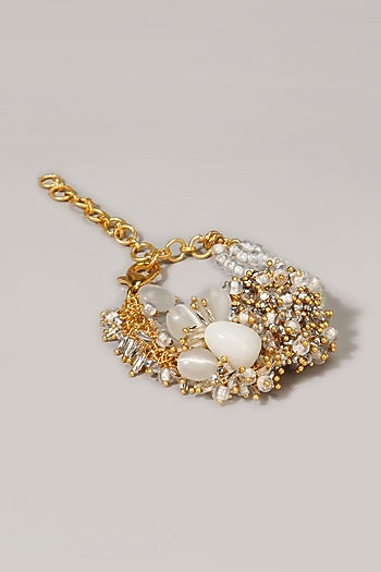 Gold Finish Pearl Bracelet