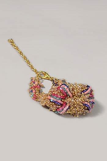 Gold Finish Pastel Beaded Handcrafted Bracelet
