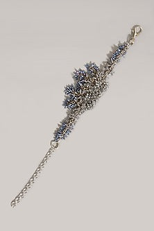 Gold Finish Crystal Beaded Bracelet