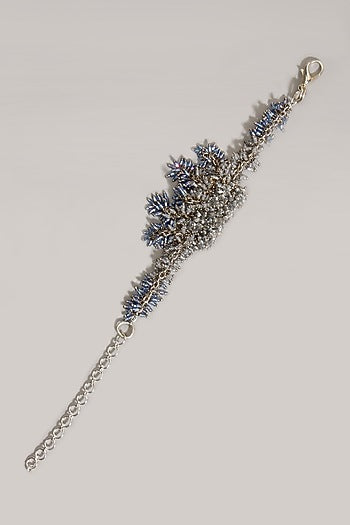 Gold Finish Crystal Beaded Bracelet