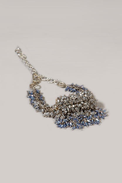 Gold Finish Crystal Beaded Bracelet