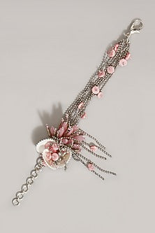 Gold Finish Pink Stone Bracelet
