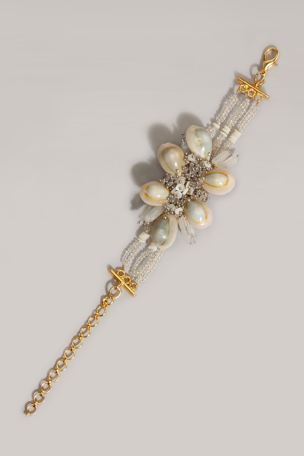 Gold Finish Semi-Precious Stone Bracelet