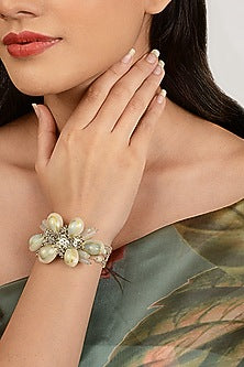 Gold Finish Semi-Precious Stone Bracelet
