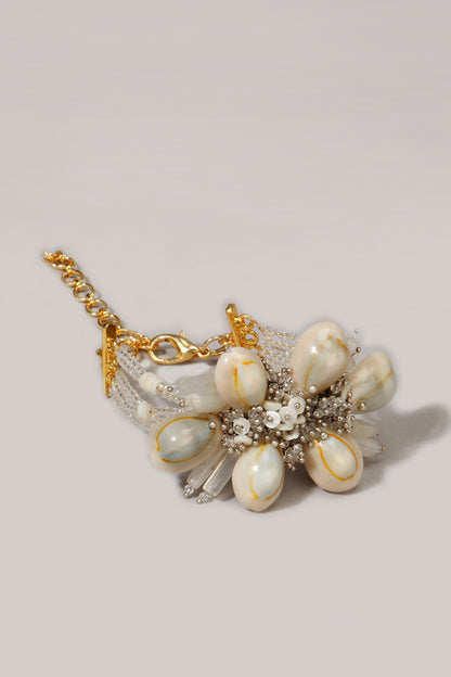 Gold Finish Semi-Precious Stone Bracelet