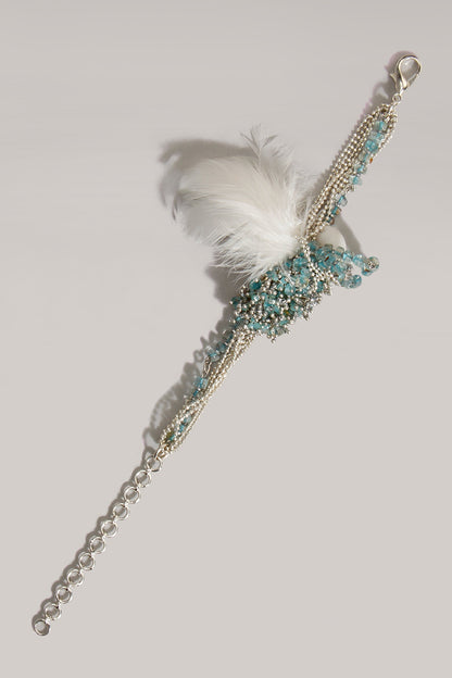 Gold Finish Turquoise Stone Bracelet